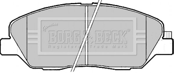 BORG & BECK Комплект тормозных колодок, дисковый тормоз BBP2176